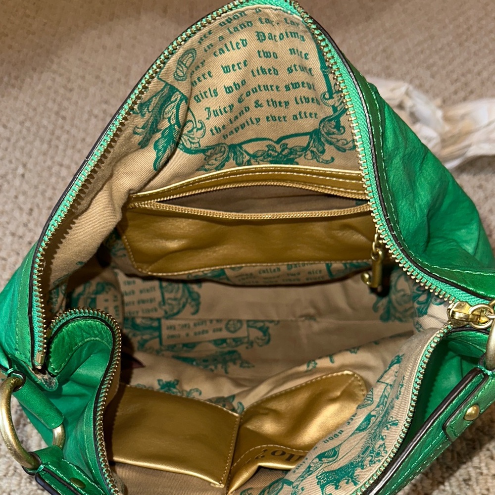 Juicy Couture Green Leather Hobo Bag - Picture 3 of 4